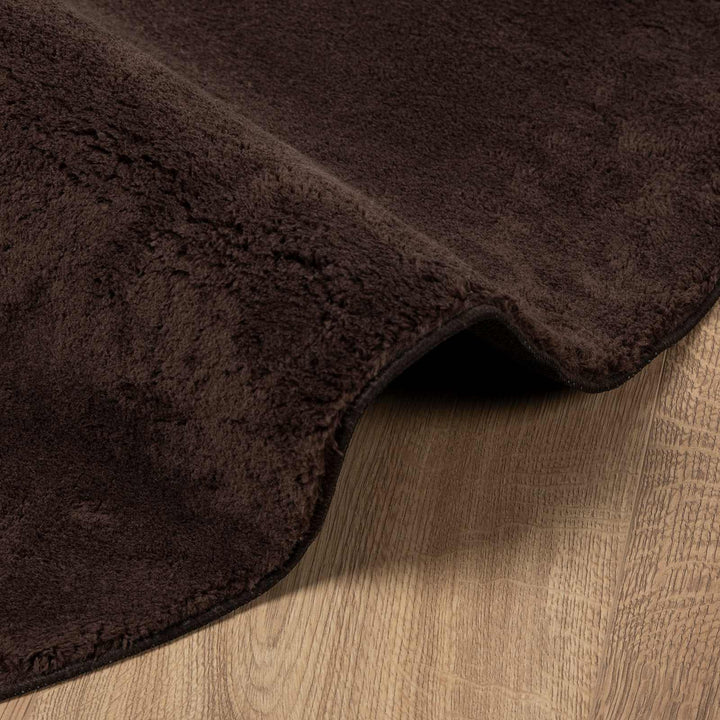 Medium luv blød og vaskbar tæppe HUARTE Brun Ø 80 CM Polyester