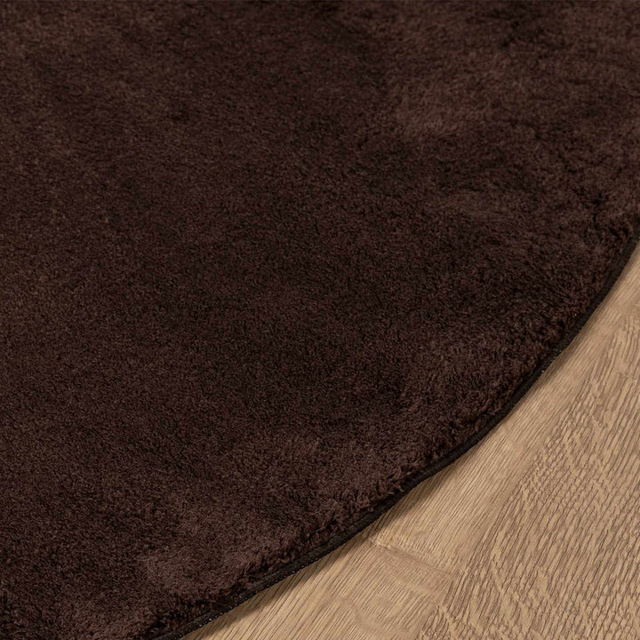 Medium luv blød og vaskbar tæppe HUARTE Brun Ø 80 CM Polyester