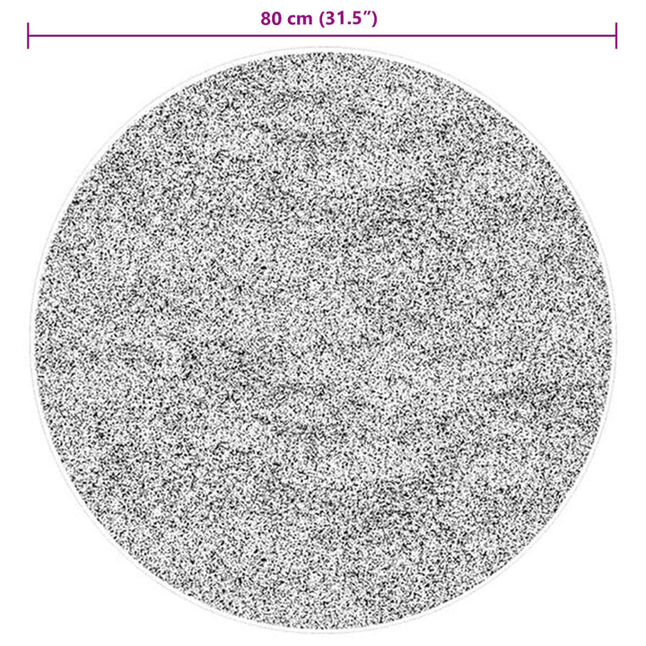 Medium luv blød og vaskbar tæppe HUARTE Brun Ø 80 CM Polyester