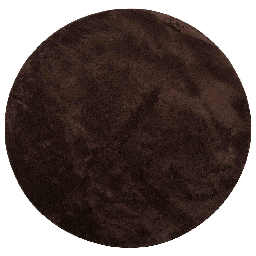 Medium luv blød og vaskbar tæppe HUARTE Brun Ø 80 CM Polyester
