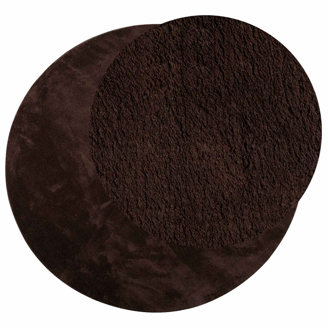 Medium luv blød og vaskbar tæppe HUARTE Brun Ø 80 CM Polyester
