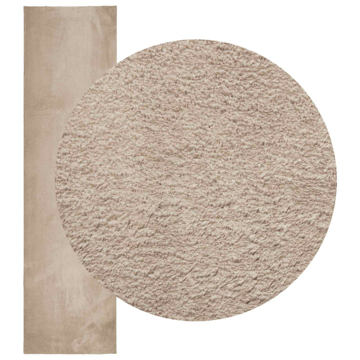 Medium luv blød og vaskbar tæppe HUARTE Sandfarvet 80 x 750 cm