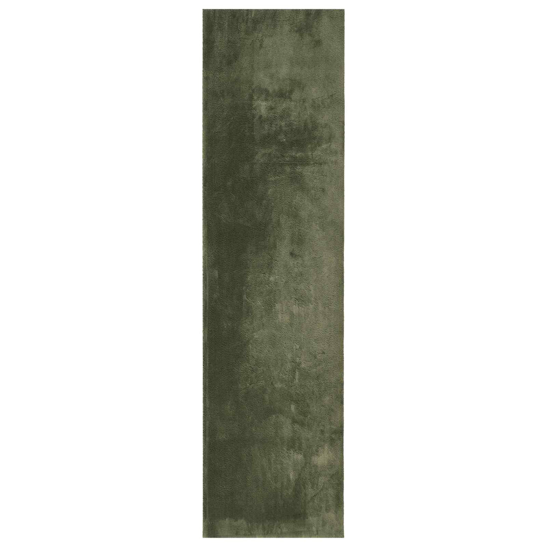 Medium luv blød og vaskbar tæppe HUARTE Skovgrøn 500 x 80 cm