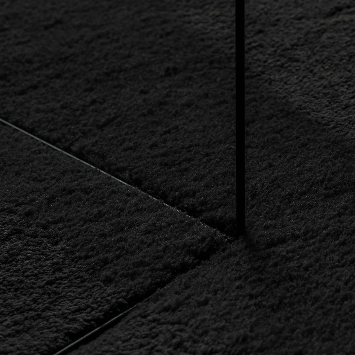 Medium luv blød og vaskbar tæppe HUARTE Sort 300 x 80 cm