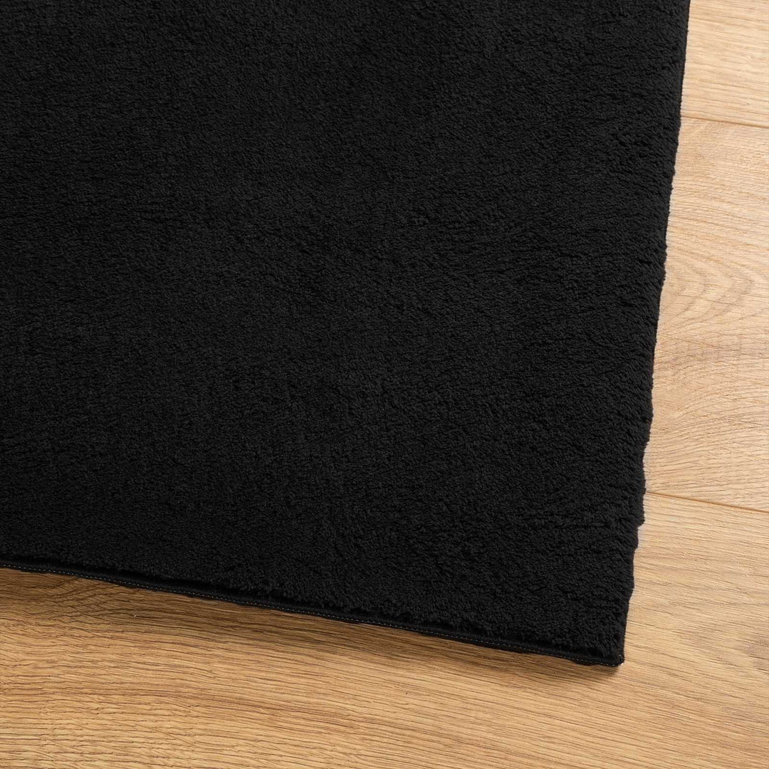 Medium luv blød og vaskbar tæppe HUARTE Sort 300 x 80 cm