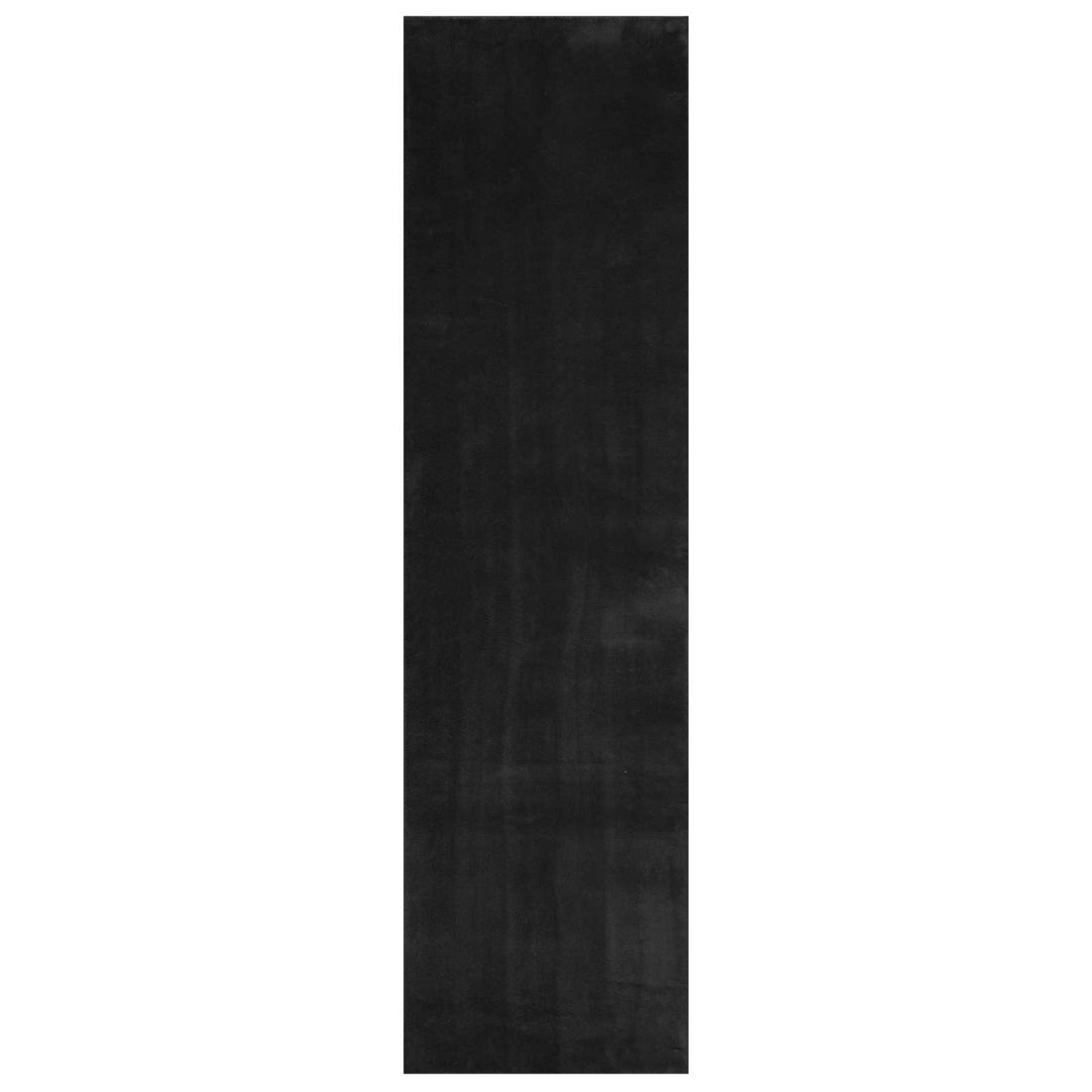 Medium luv blød og vaskbar tæppe HUARTE Sort 400 x 80 cm