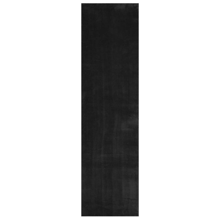 Medium luv blød og vaskbar tæppe HUARTE Sort 400 x 80 cm