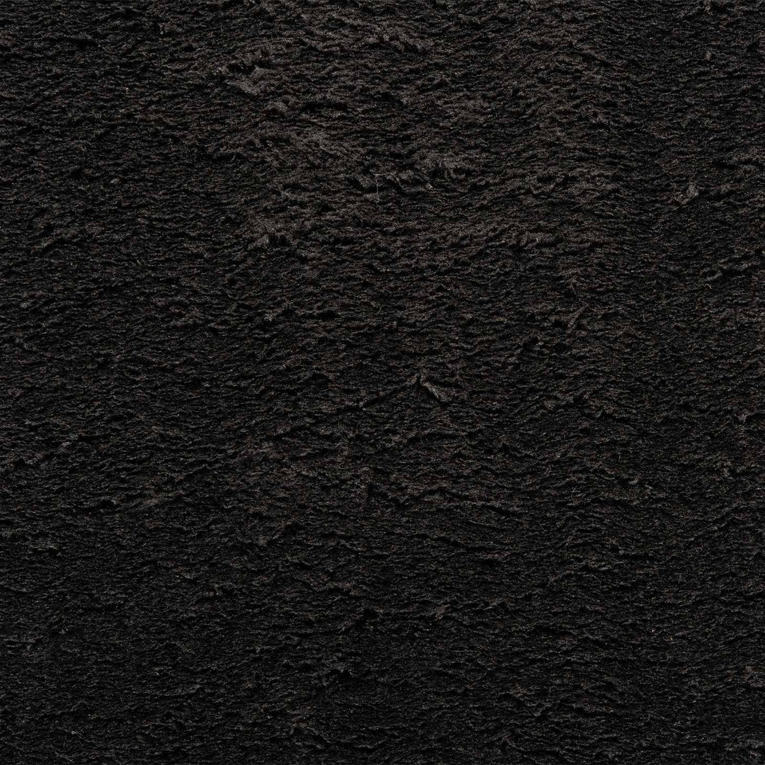 Medium luv blød og vaskbar tæppe HUARTE Sort 500 x 80 cm