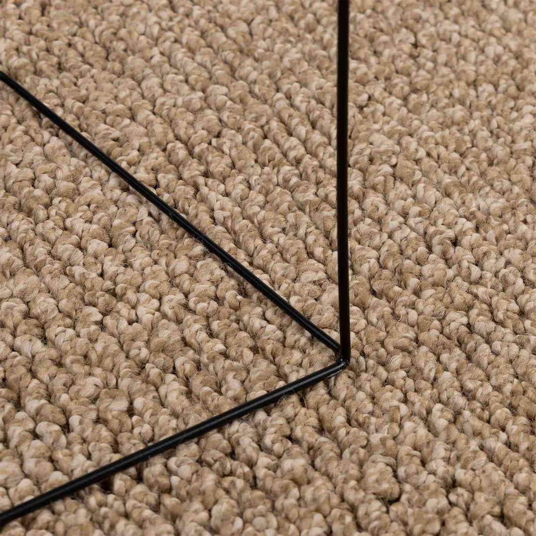 Områdetæpper Rund AGIRA Naturfarvet Ø 200 CM Polyester