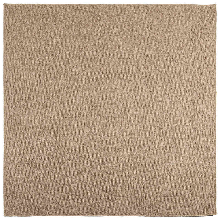Områdetæpper Moiré AGIRA Naturfarvet 240 x 240 cm Polyester