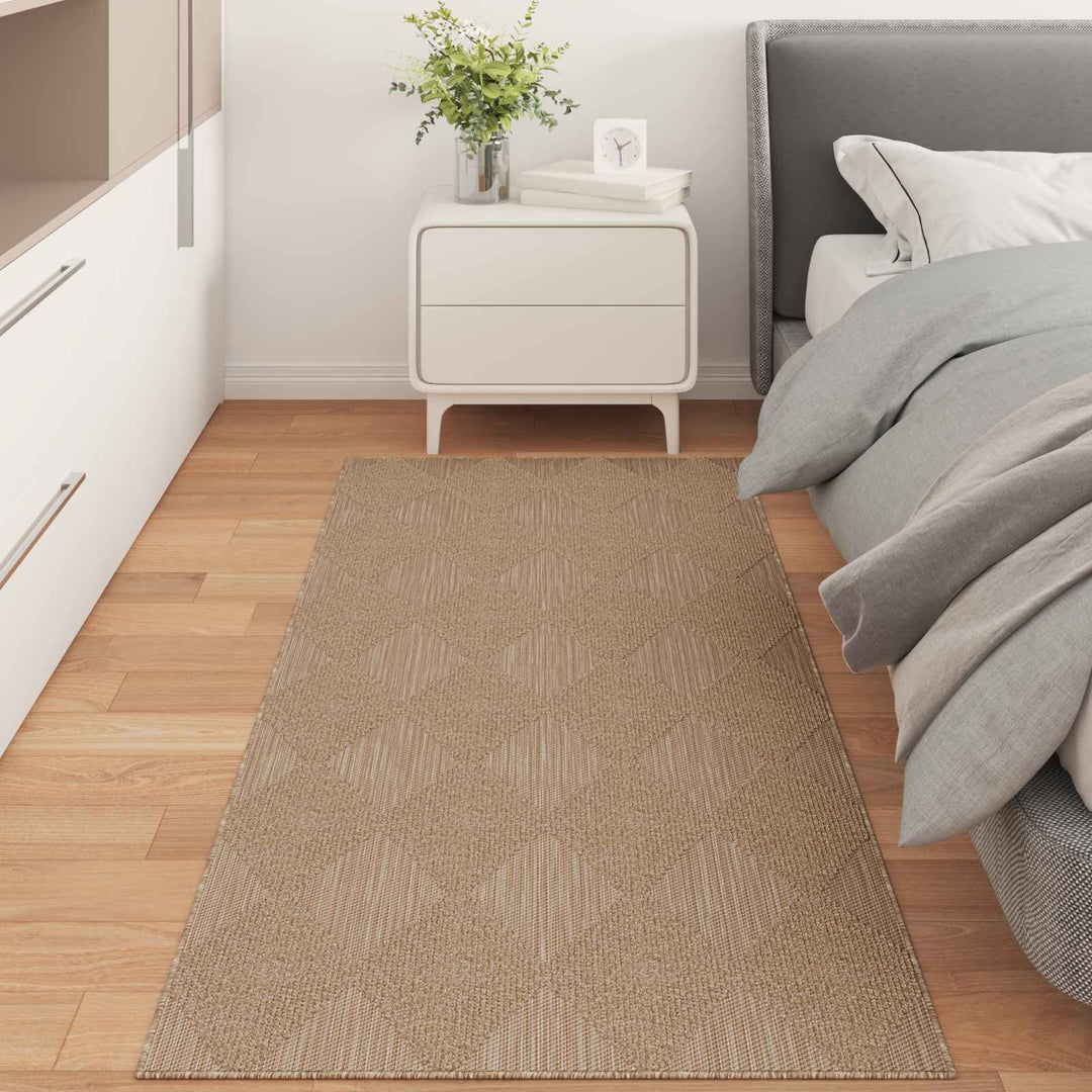 Områdetæpper Rektangulær AGIRA Naturfarvet 150 x 80 cm