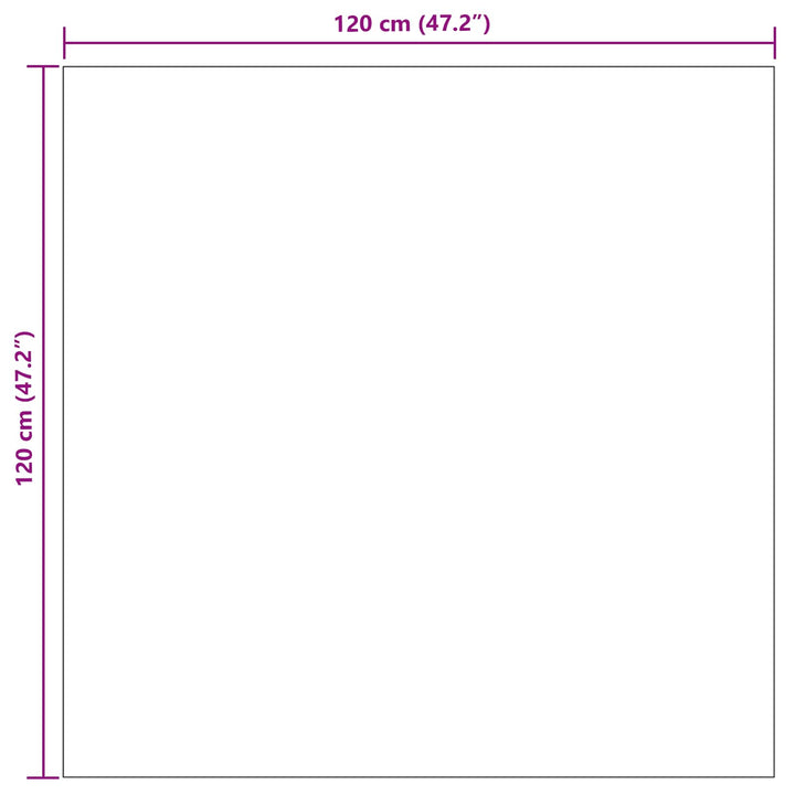 Områdetæpper Firkantet AGIRA Naturfarvet 120 x 120 cm Polyester