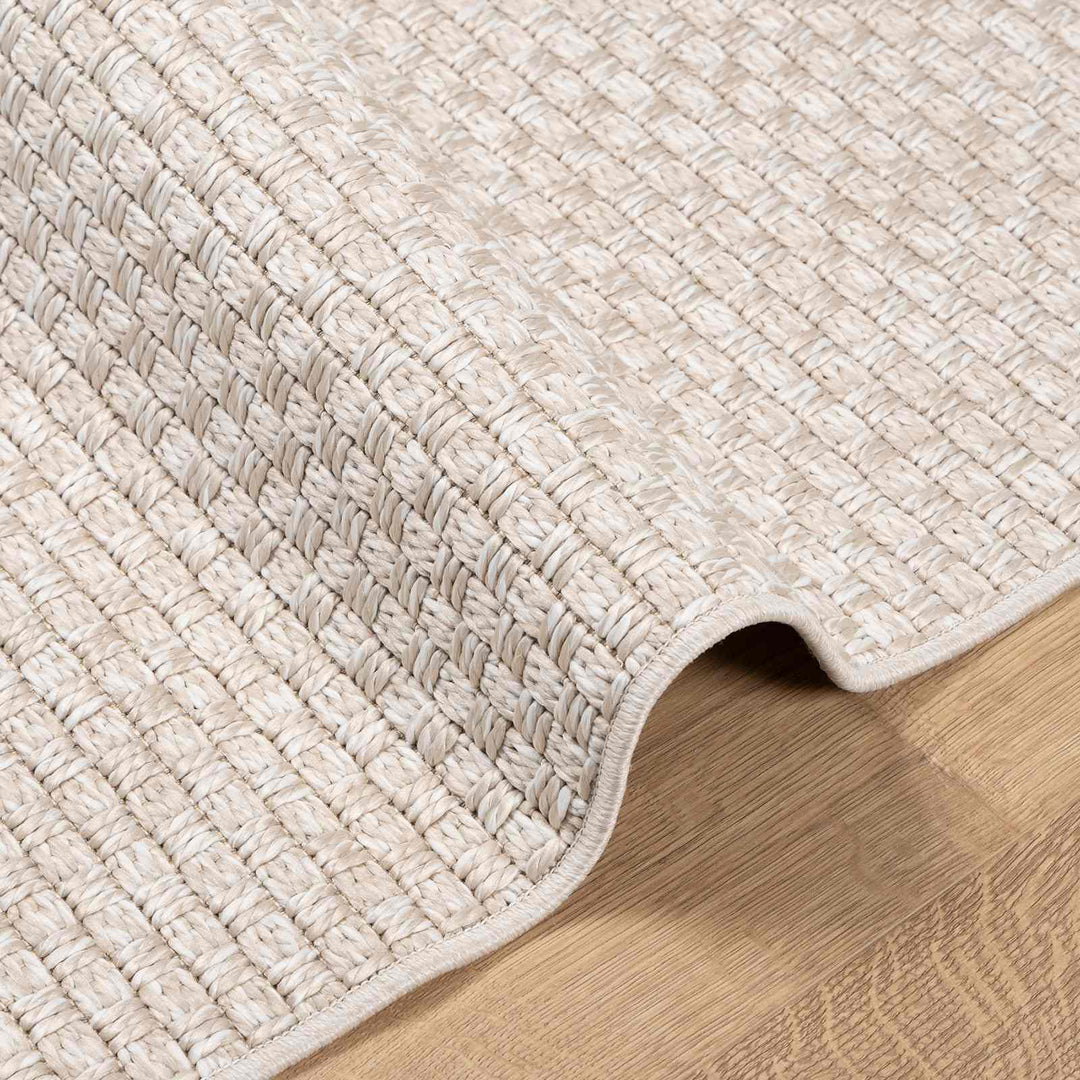 Områdetæpper Rektangulær FARO Creme 170 x 120 cm Polyester