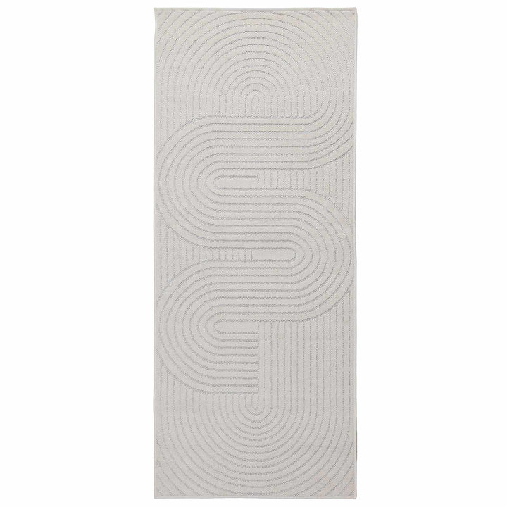 Områdetæpper Rektangulær PALMERAS Creme 200 x 80 cm Polyester