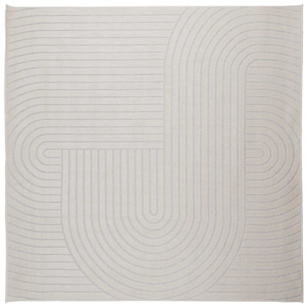 Områdetæpper Firkantet PALMERAS Creme 120 x 120 cm Polyester
