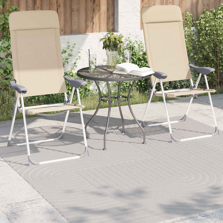 Indendørs og udendørs tæppe PALMERAS Creme 200 x 200 cm