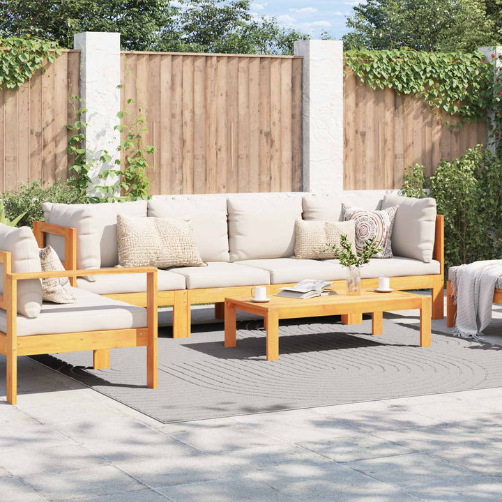 Indendørs og udendørs tæppe PALMERAS Creme 240 x 240 cm