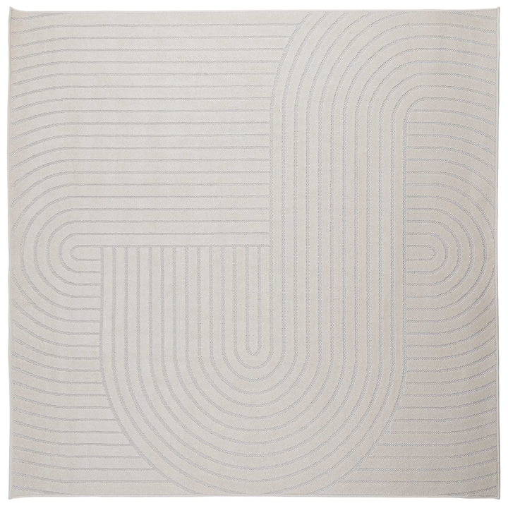 Områdetæpper Firkantet PALMERAS Creme 240 x 240 cm Polyester