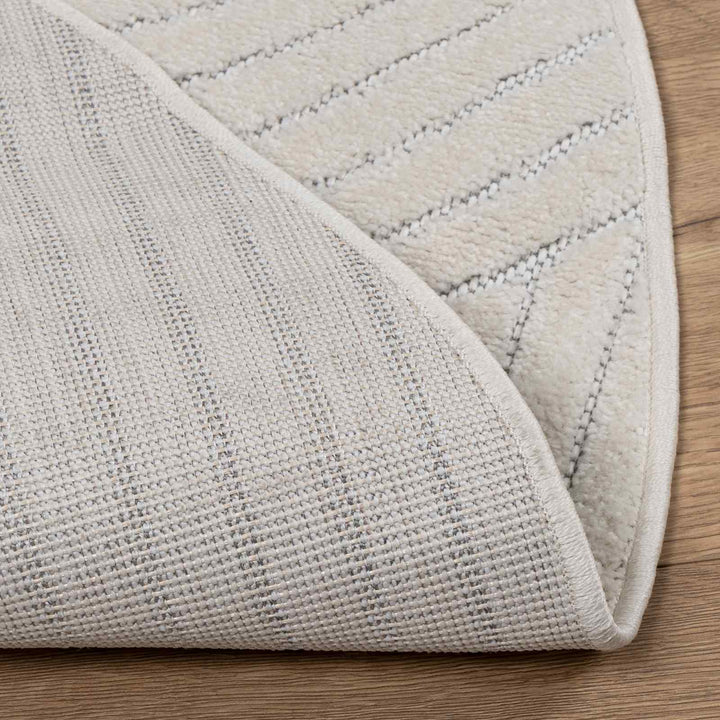 Områdetæpper Rund PALMERAS Creme Ø 200 CM Polyester