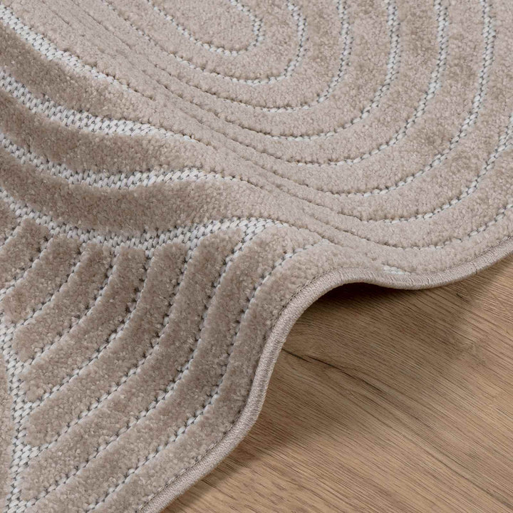 Områdetæpper Rektangulær PALMERAS Beige 200 x 140 cm Polyester