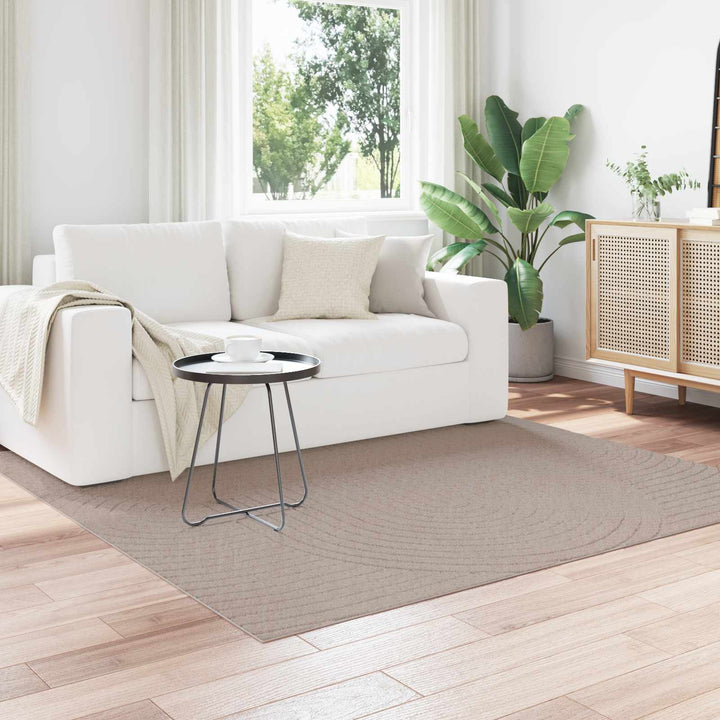 Områdetæpper Firkantet PALMERAS Beige 120 x 120 cm Polyester