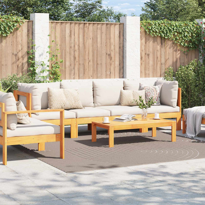 Indendørs og udendørs tæppe PALMERAS Beige 240 x 240 cm