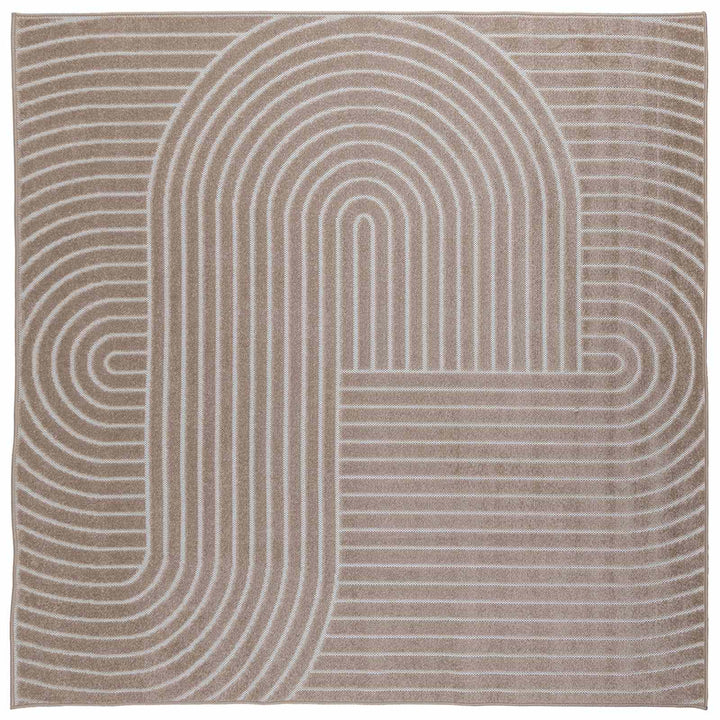 Områdetæpper Firkantet PALMERAS Beige 240 x 240 cm Polyester