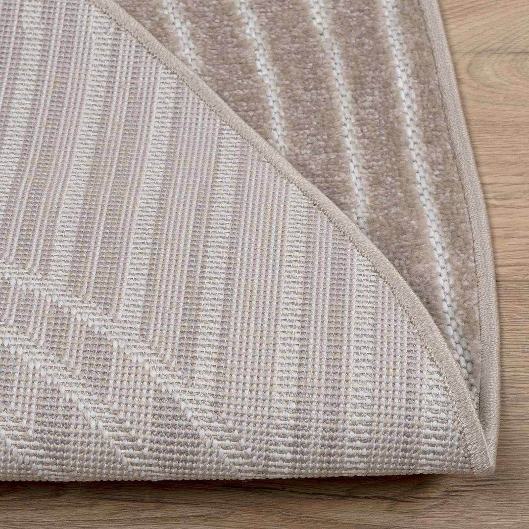 Områdetæpper Rund PALMERAS Beige Ø 160 CM Polyester