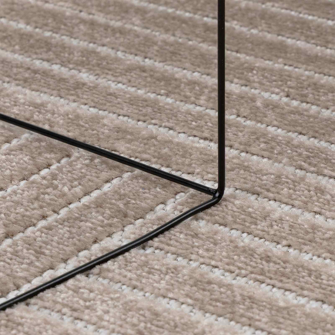 Områdetæpper Rund PALMERAS Beige Ø 160 CM Polyester