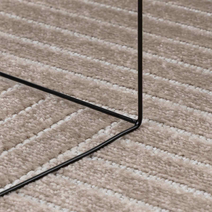 Områdetæpper Rund PALMERAS Beige Ø 160 CM Polyester