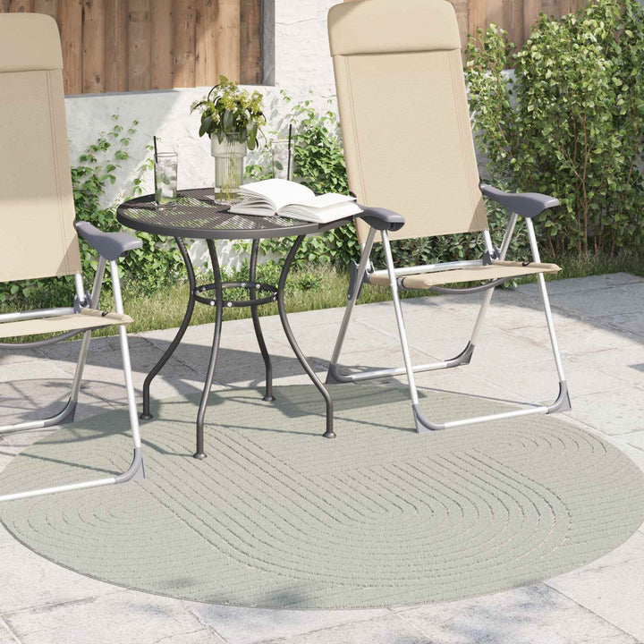 Områdetæpper Rund PALMERAS Grøn Ø 160 CM Polyester