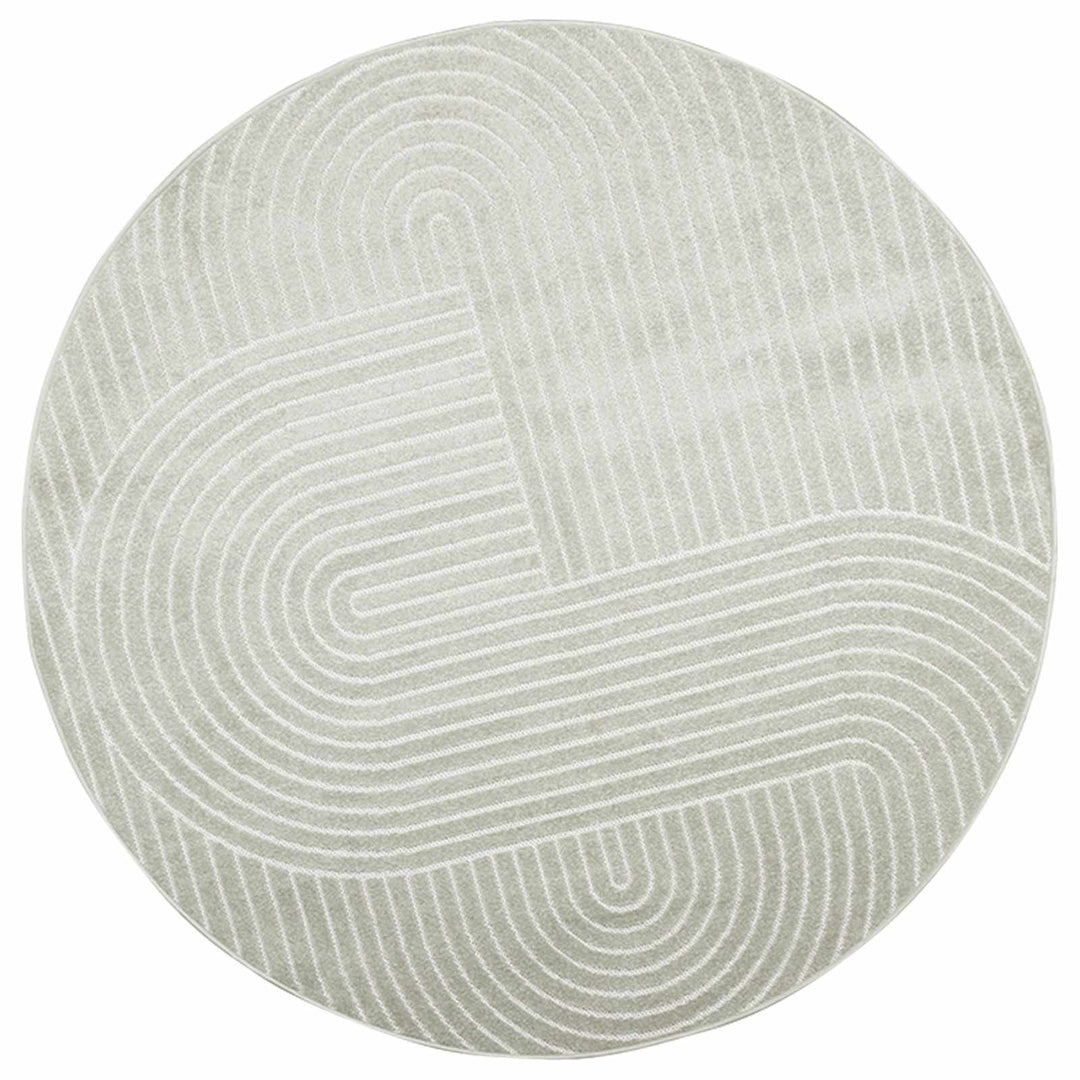 Områdetæpper Rund PALMERAS Grøn Ø 160 CM Polyester