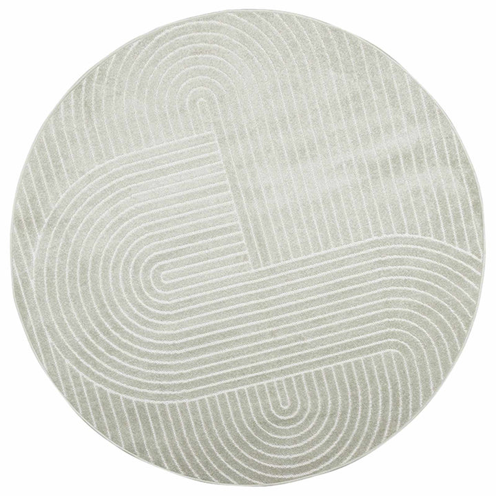 Områdetæpper Rund PALMERAS Grøn Ø 160 CM Polyester