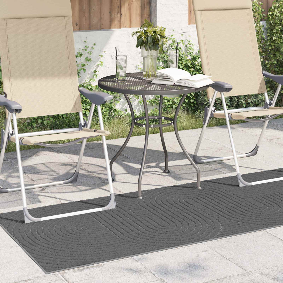 Områdetæpper Rektangulær PALMERAS Antracit 150 x 80 cm