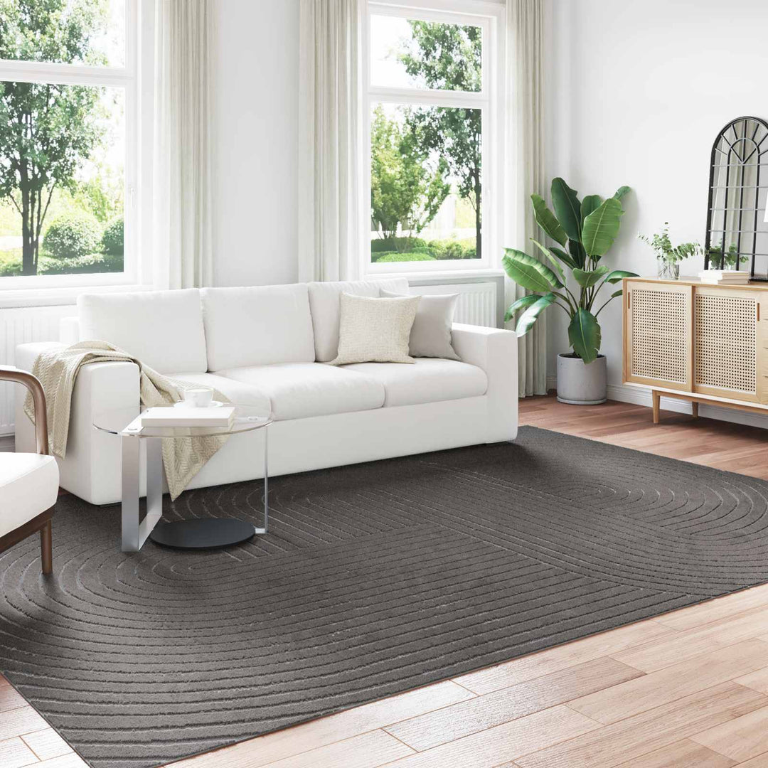 Indendørs og udendørs tæppe PALMERAS Antracit 340 x 240 cm