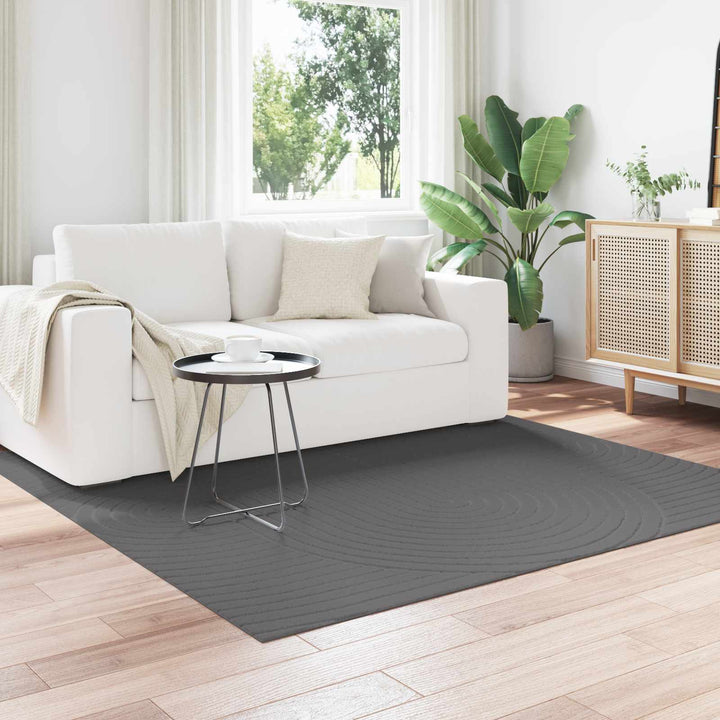 Områdetæpper Firkantet PALMERAS Antracit 120 x 120 cm Polyester