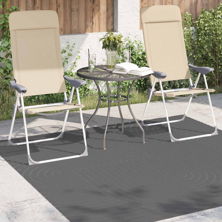 Områdetæpper Firkantet PALMERAS Antracit 120 x 120 cm Polyester