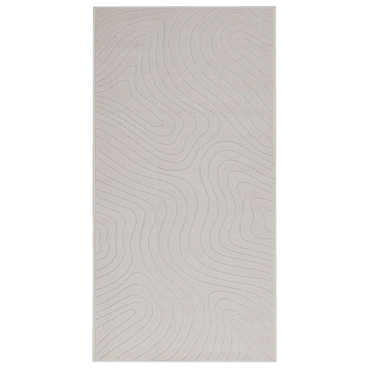 Områdetæpper Rektangulær PALMERAS Creme 150 x 80 cm Polyester