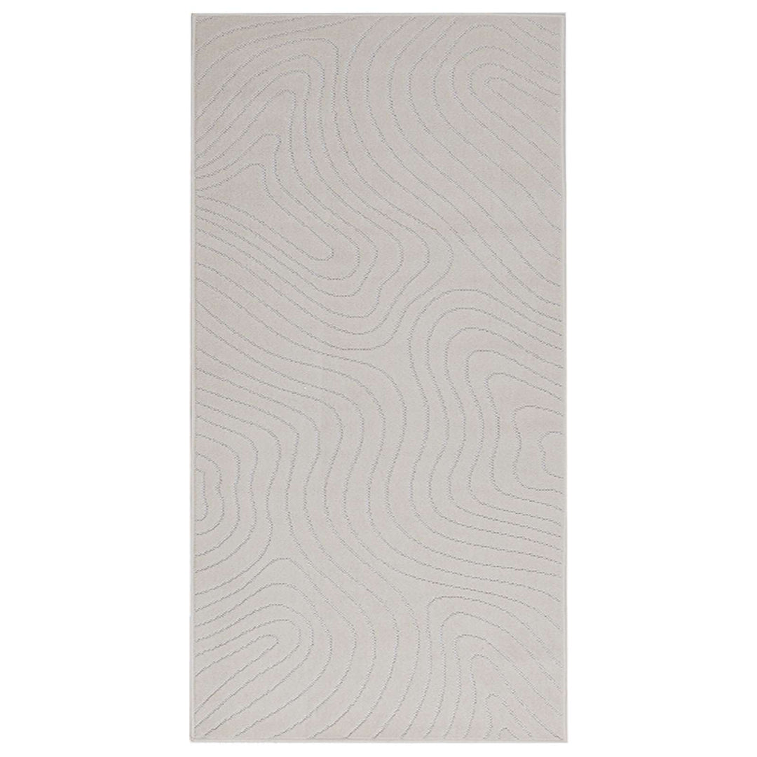 Områdetæpper Rektangulær PALMERAS Creme 200 x 80 cm Polyester