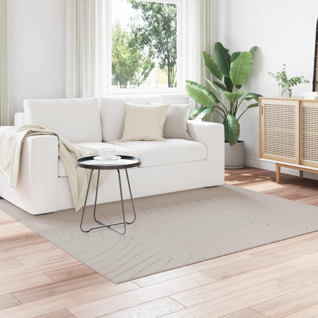 Områdetæpper Firkantet PALMERAS Creme 120 x 120 cm Polyester
