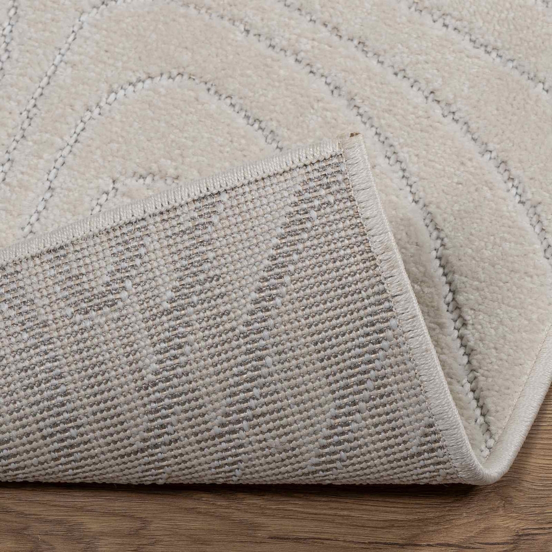 Områdetæpper Firkantet PALMERAS Creme 200 x 200 cm Polyester