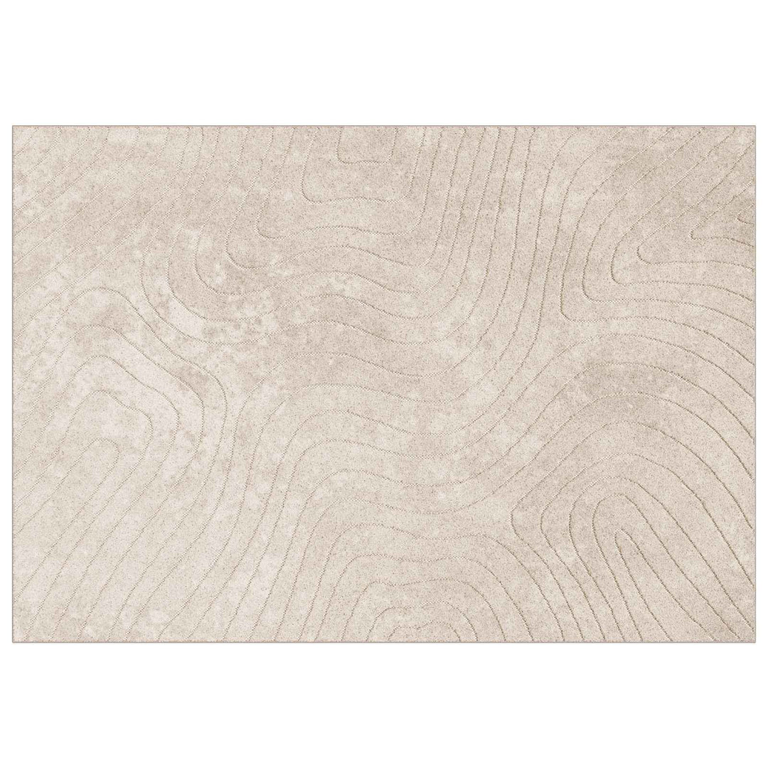 Områdetæpper Rektangulær PALMERAS Beige 160 x 230 cm Polyester