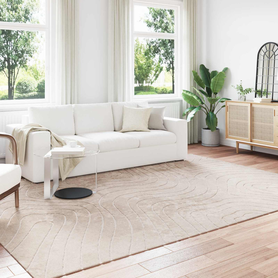 Indendørs og udendørs tæppe PALMERAS Beige 200 x 280 cm