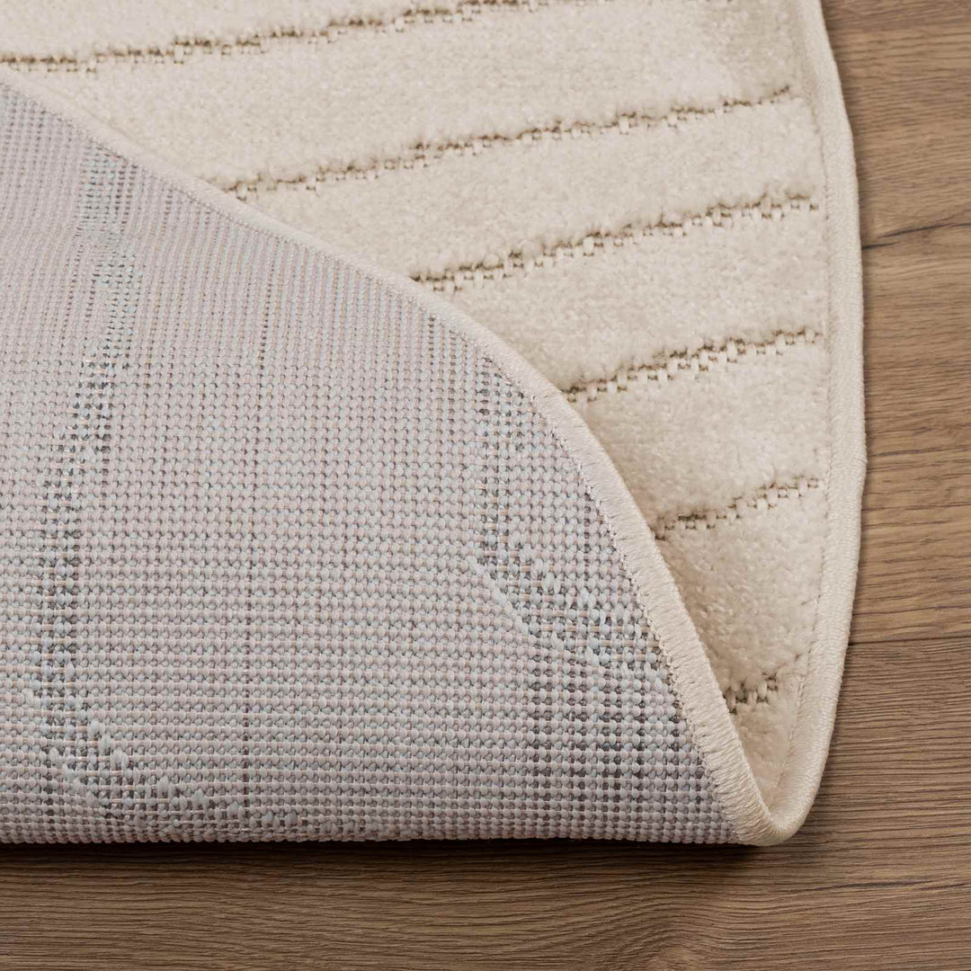 Områdetæpper Rund PALMERAS Beige Ø 160 CM Polyester