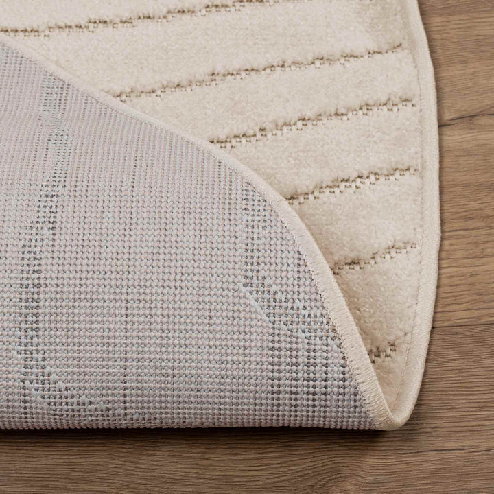 Områdetæpper Rund PALMERAS Beige Ø 160 CM Polyester
