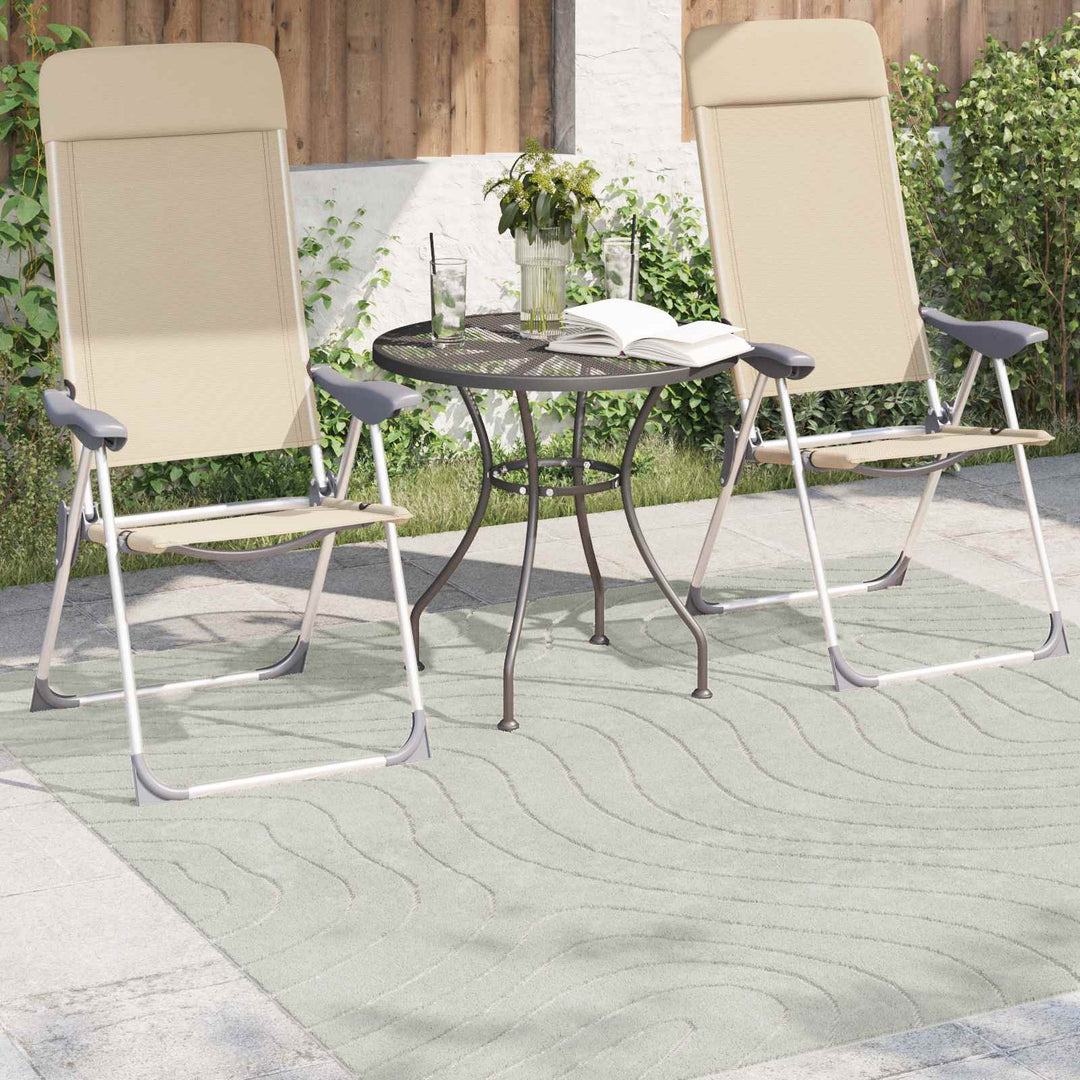 Områdetæpper Firkantet PALMERAS Grøn 120 x 120 cm Polyester