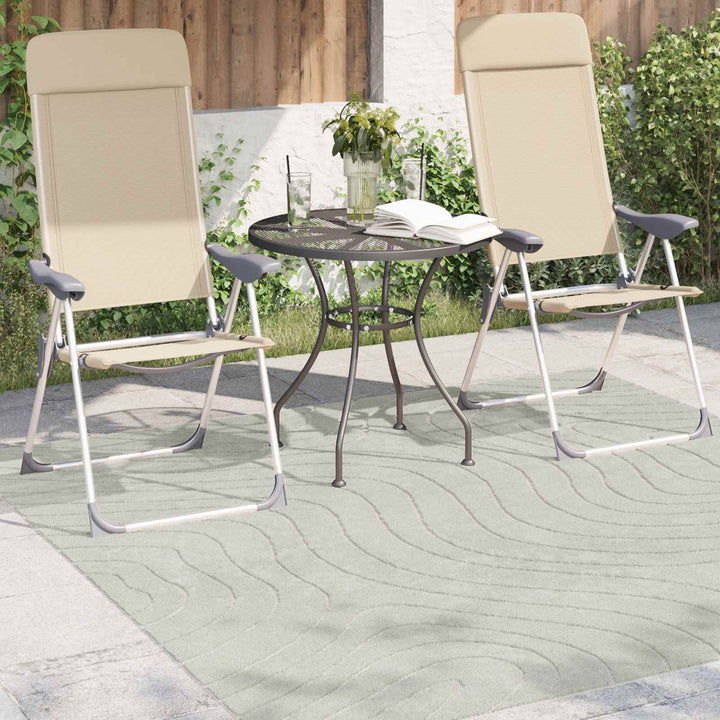 Områdetæpper Firkantet PALMERAS Grøn 120 x 120 cm Polyester