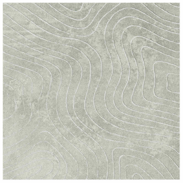 Områdetæpper Firkantet PALMERAS Grøn 200 x 200 cm Polyester