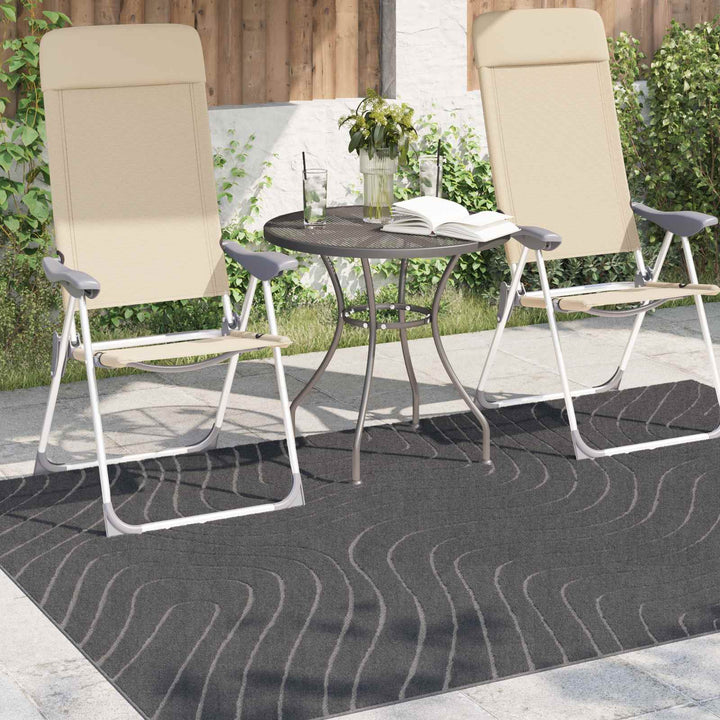 Områdetæpper PALMERAS Antracit 170 x 120 cm Polyester