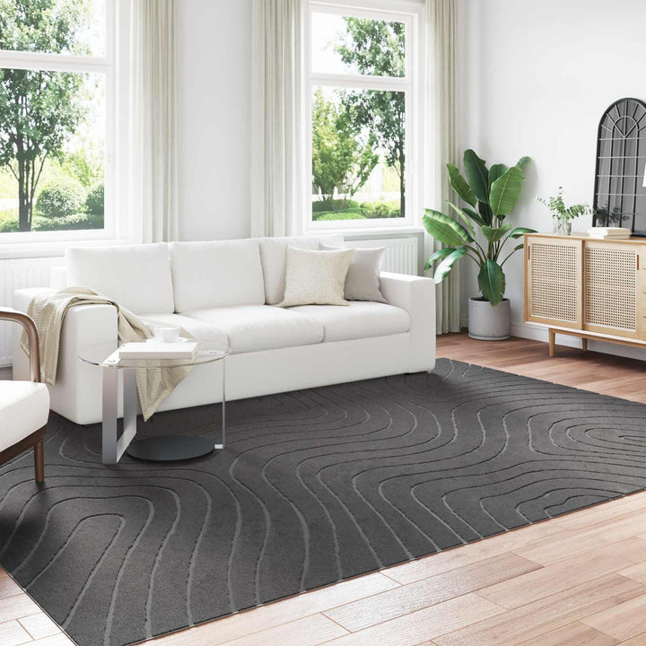 Indendørs og udendørs tæppe PALMERAS Antracit 280 x 200 cm